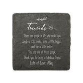 Personalised Friends Sentiment Gift Slate Stone Drink Coaster